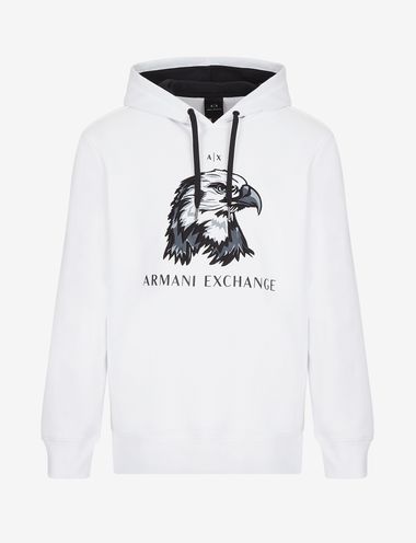 armani exchange zip up moletom com capuz
