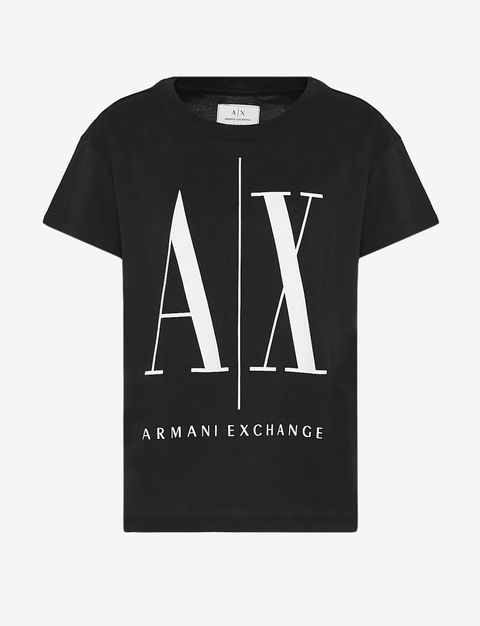 CAMISETA BOYFRIEND FIT COM LOGO MACRO ICON Armani Exchange